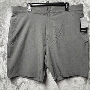 IRON EAGLE Men's Heather Grey Flat Front Stretch Golf Shorts Size 38 Performance